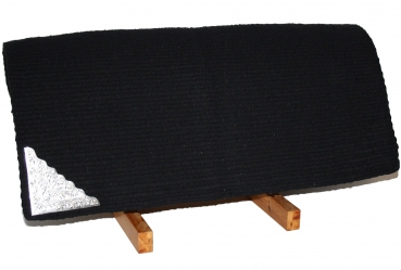 Show Blanket - schwarz  New Zealand Wool - mit gravierten Silberecken als SET