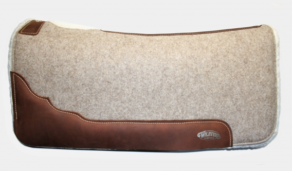 WEAVER Westernpad Contoured Wool Felt Pad Merino Fleece Liner WEAVER Westernpad Contoured Wool Felt Pad Merino Fleece Liner