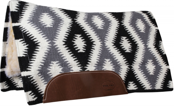 Mustang Tuscon Contoured Pad - Fleece Bottom, grau-schwarz