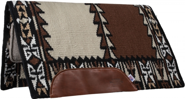 Mustang - NO FEAR - Tan Wool Saddle Pad - 38 x 34 Zoll, Filzpad braun