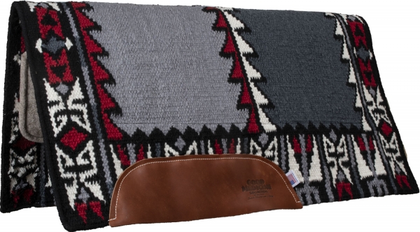 Mustang - NO FEAR - Tan Wool Saddle Pad - 38 x 34 Zoll, Filzpad grau