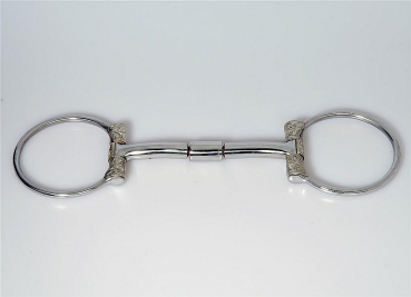 Billy Allen D-Ring Snaffle Bit - stainless Steel mit Silber - Show - 5 Zoll Billy Allen D-Ring Snaffle Bit - stainless Steel mit Silber - Show - 5 Zoll