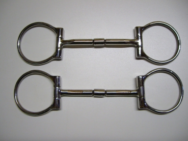 SS Billy Allen D-Ring Snaffle - stainless Steel mit Kupfereinlage - 5 Zoll