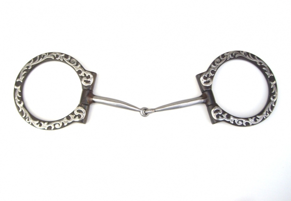 FG Show Snaffle Bit, D-Ring - Partrade