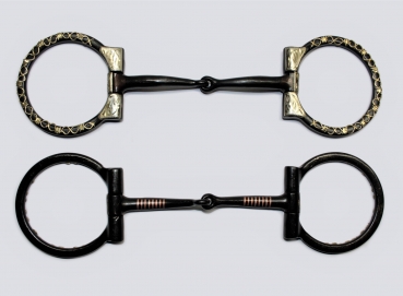 HYX - Show Snaffle - D-Ring, Black Steel