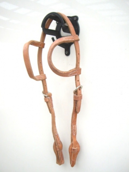 EE Tack Harness Kopfstück - Herman Oak Leather - Doppeleinohr - Quick Change