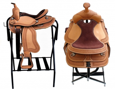EE Tack - Kinder Youth Sattel - 13,5 Zoll - US Leder - hell EE Tack - Kinder Youth Sattel - 13,5 Zoll - US Leder - hell