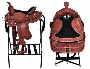 EE Tack - Kinder / Youth Sattel - 13,5 Zoll - US Leder- mittel EE Tack - Kinder / Youth Sattel - 13,5 Zoll - US Leder- mittel