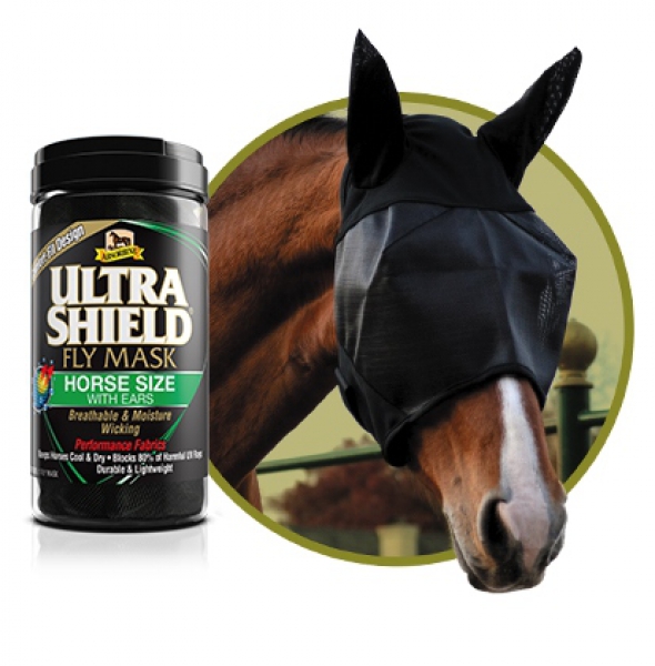 Absorbine Ultra Shield Fliegenmaske mit Ohren - Größe M Cob