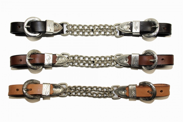 EE Tack Kinnketten - Show - doppelte Kette mit Silber