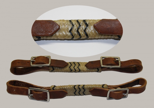 BCL Straight Leather Curb Strap - Genäht  Herman Oak Leather