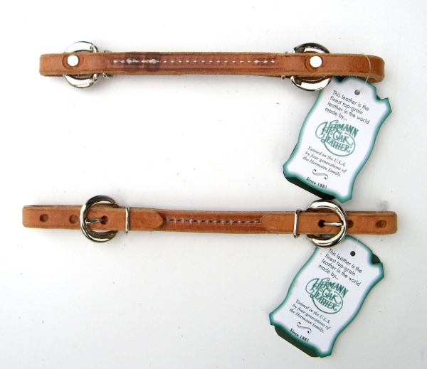 Kinnriemen BCL Straight Leather Curb Strap - Genäht  Herman Oak Leather