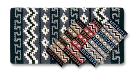 Mayatex Showblanket Inka Trail 36 x 34, schwarz-rostbraun-creme