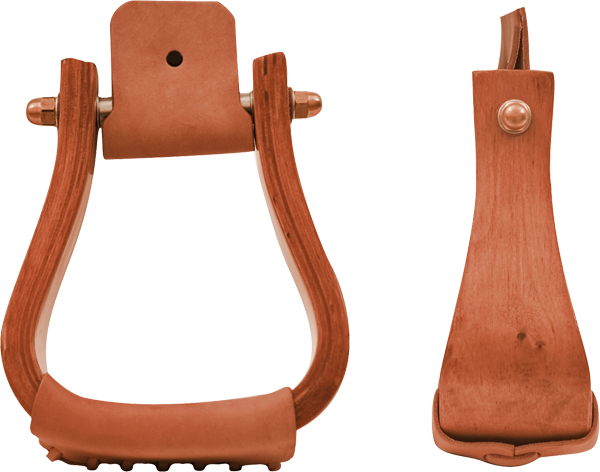 Steigbügel Holz Bell mit Ledertritt