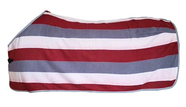 Abschwitzdecke Stripes 135 cm, rot/grau Abschwitzdecke Stripes 135 cm, rot/grau
