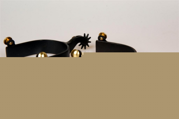 Westernsporen, BS / GS Sporen, Black Steel mit German Silver - Typ 1