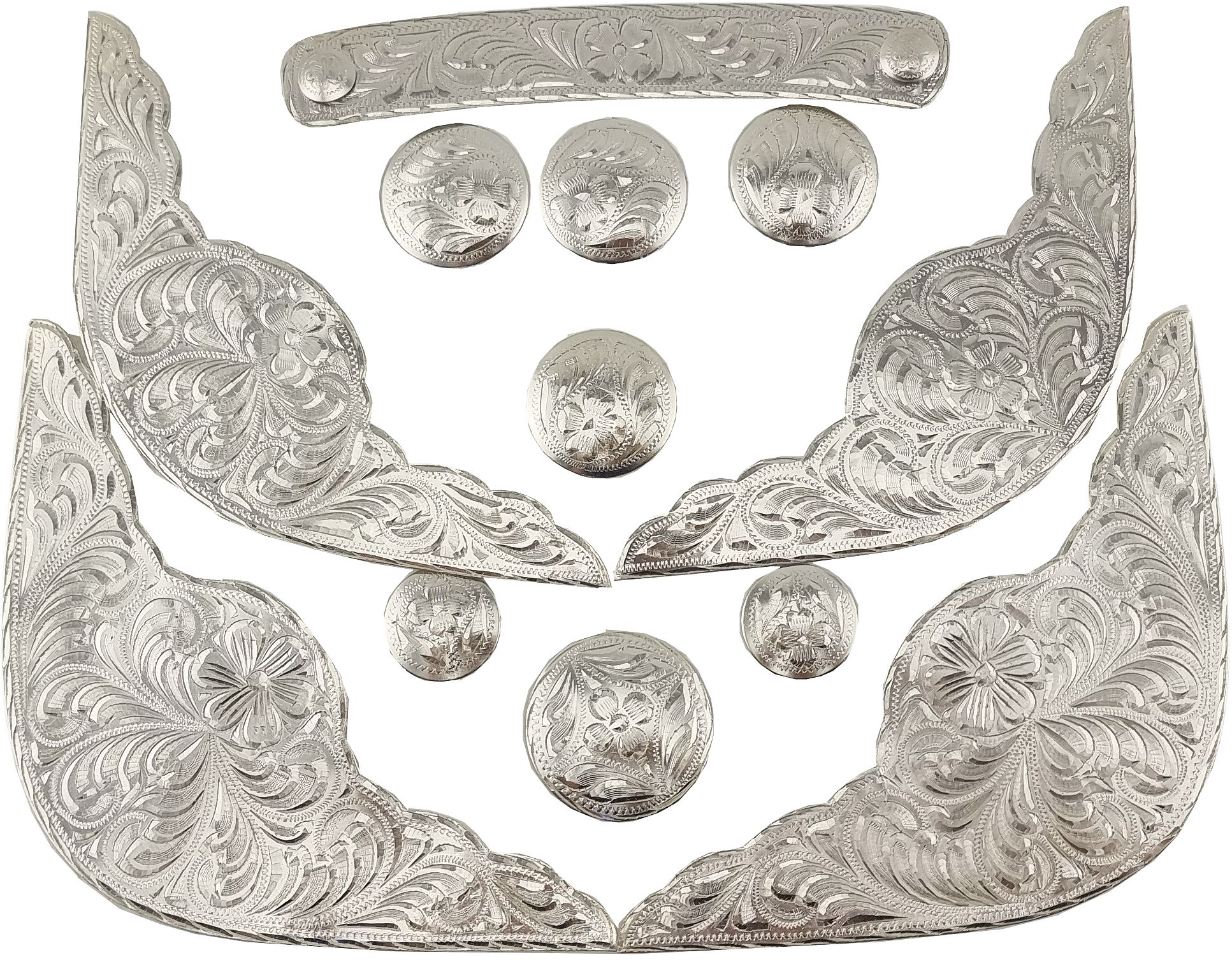 12 teiliges Conchoset für den Westernsattel Set 1 12 teiliges Conchoset für den Westernsattel Set 1