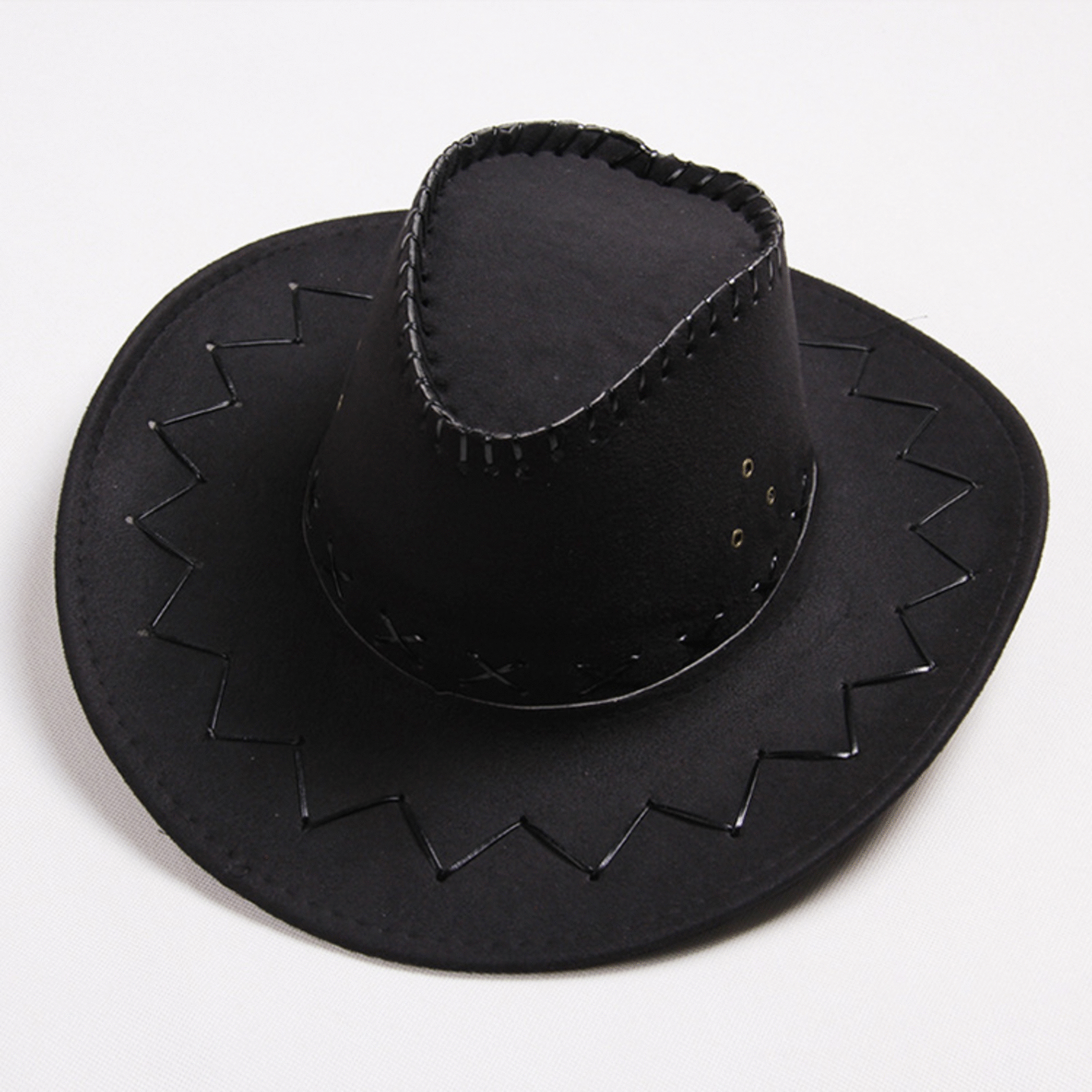Western Cowboyhut mit Muster, schwarz