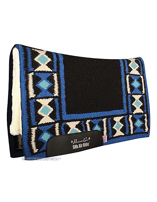 Hourglas Kurzpad, Black-Royal - SMx AIR-Ride Saddle Pad, Professionals Choice