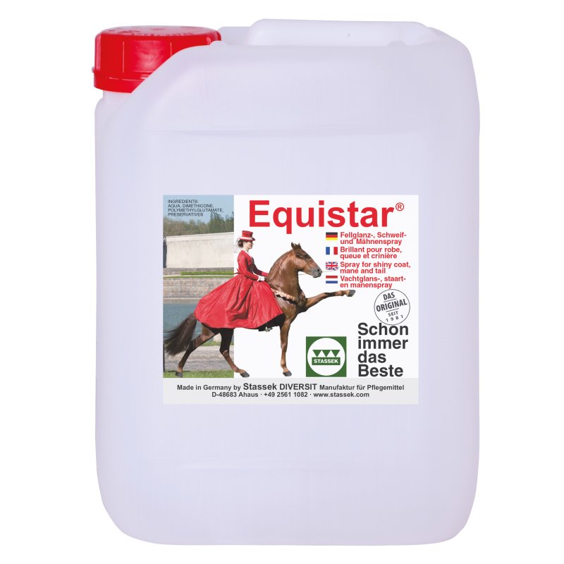 EQUISTAR Fellglanz-, Schweif- und Mähnenspray, 5 Liter Kanister EQUISTAR Fellglanz-, Schweif- und Mähnenspray, 5 Liter Kanister