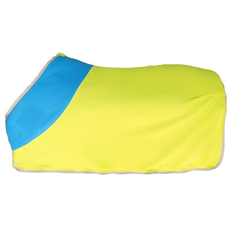 Fleecedecke Competition bicolor neongrün-azur