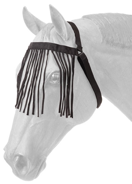 Tough 1 Fly Veil , Schwarz, Fliegenschutz Stirnband Fransen
