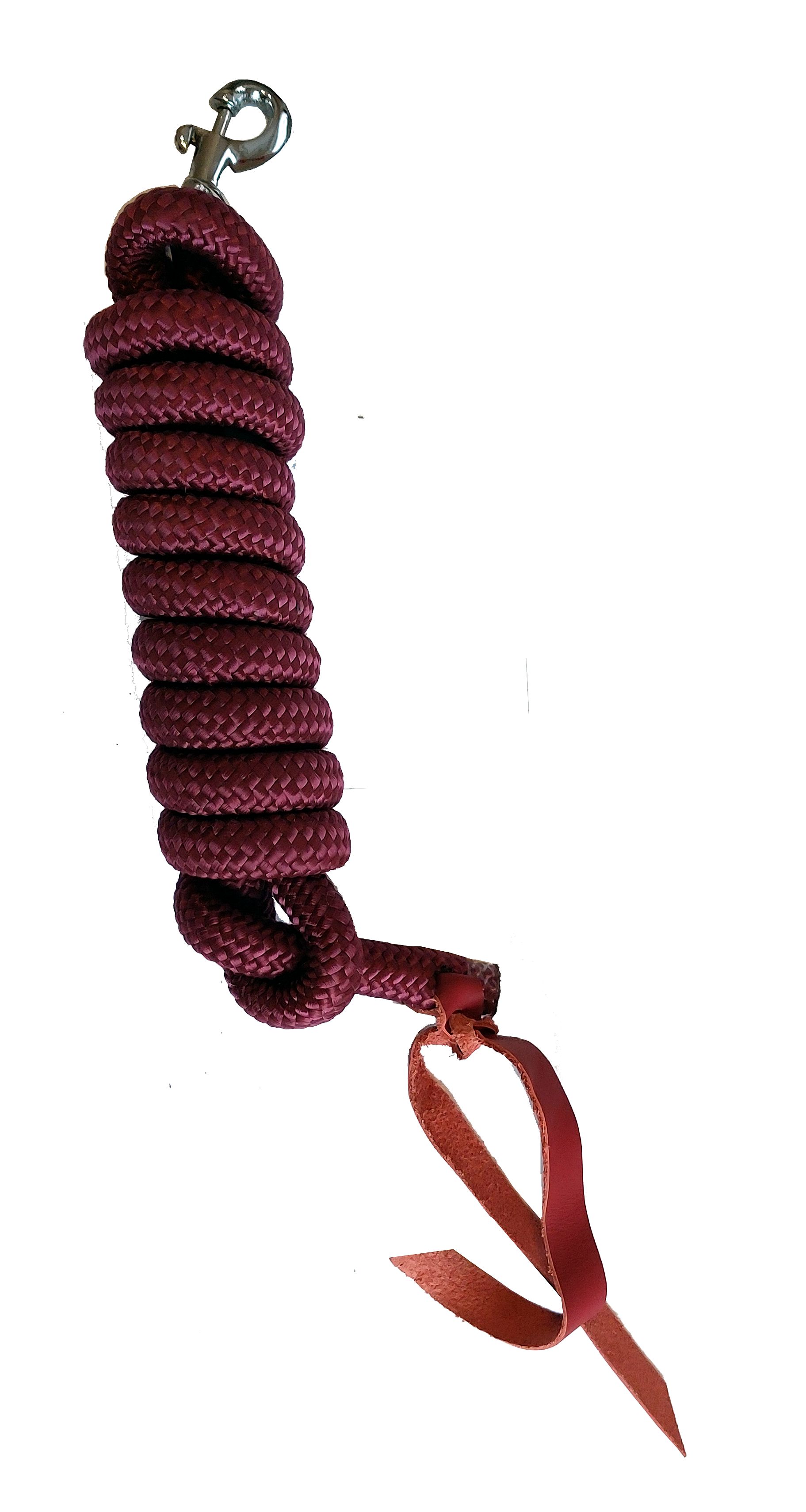 Western Führstrick mit Lederenden, lila, 2m