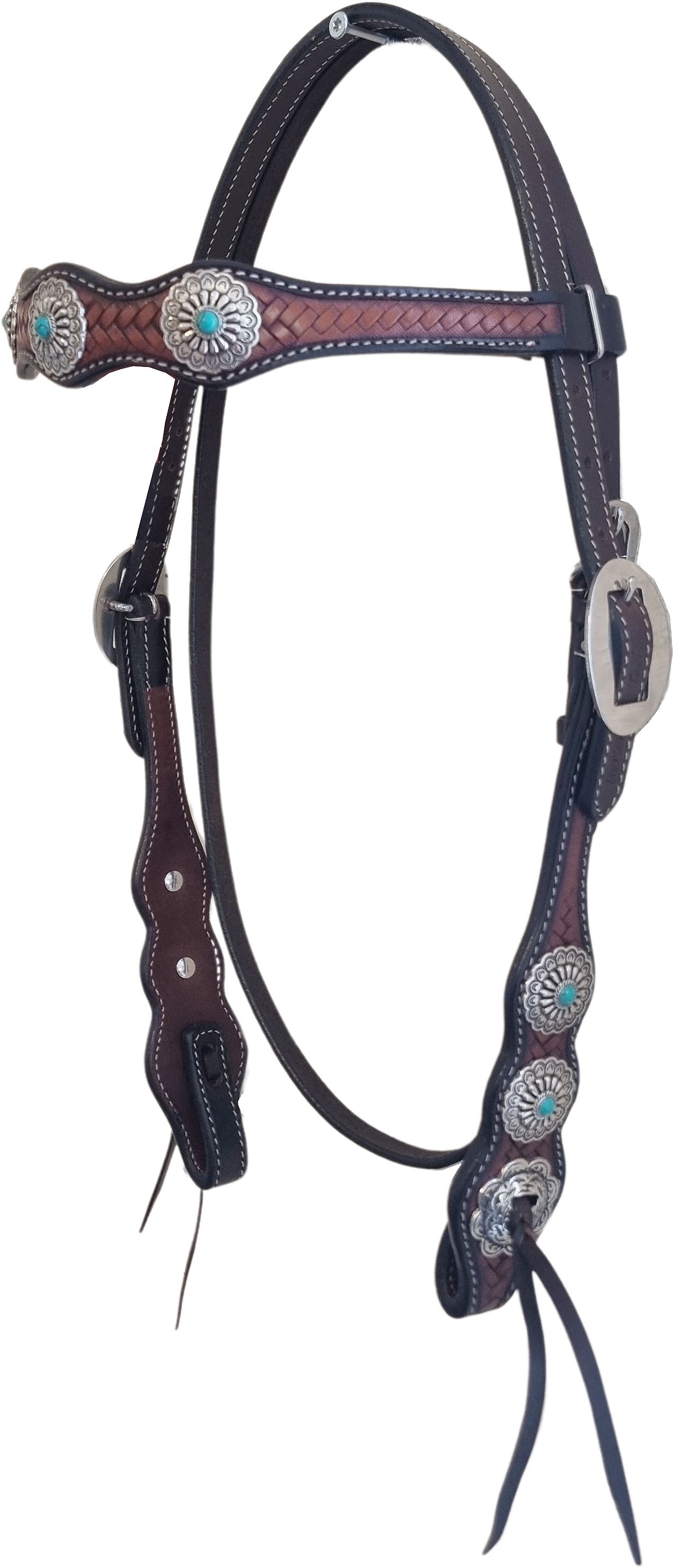 Horseman´s Tack Westerntrense Oldstyle mit Navajo Conchos