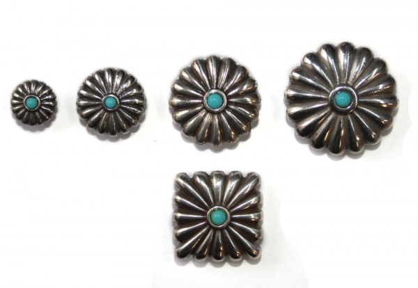 ILC Concho with Chicago Screw - türkis - 1/2 inch - 1,3 cm