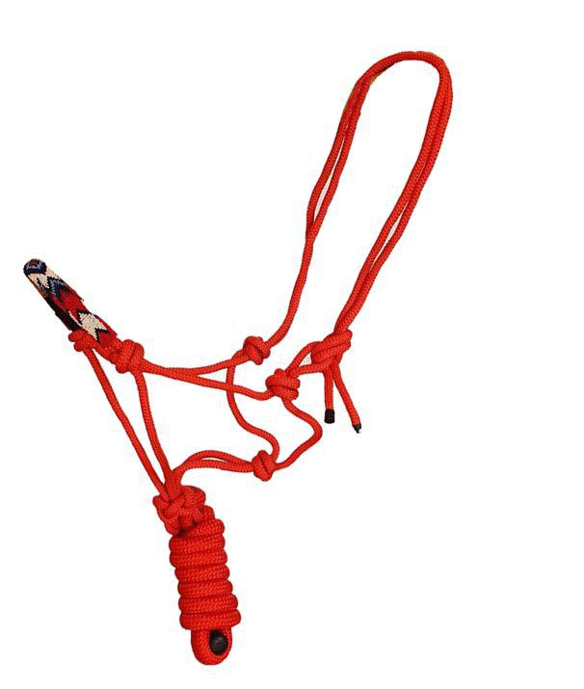 Knotehalfter Set Red Spirit mit Perlen & Führstrick Knotehalfter Set Red Spirit mit Perlen & Führstrick