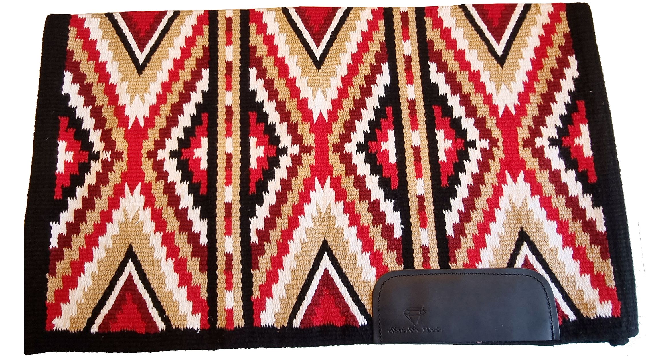 Show´n Shine Paradise Ranchblanket, rot/schwarz/creme