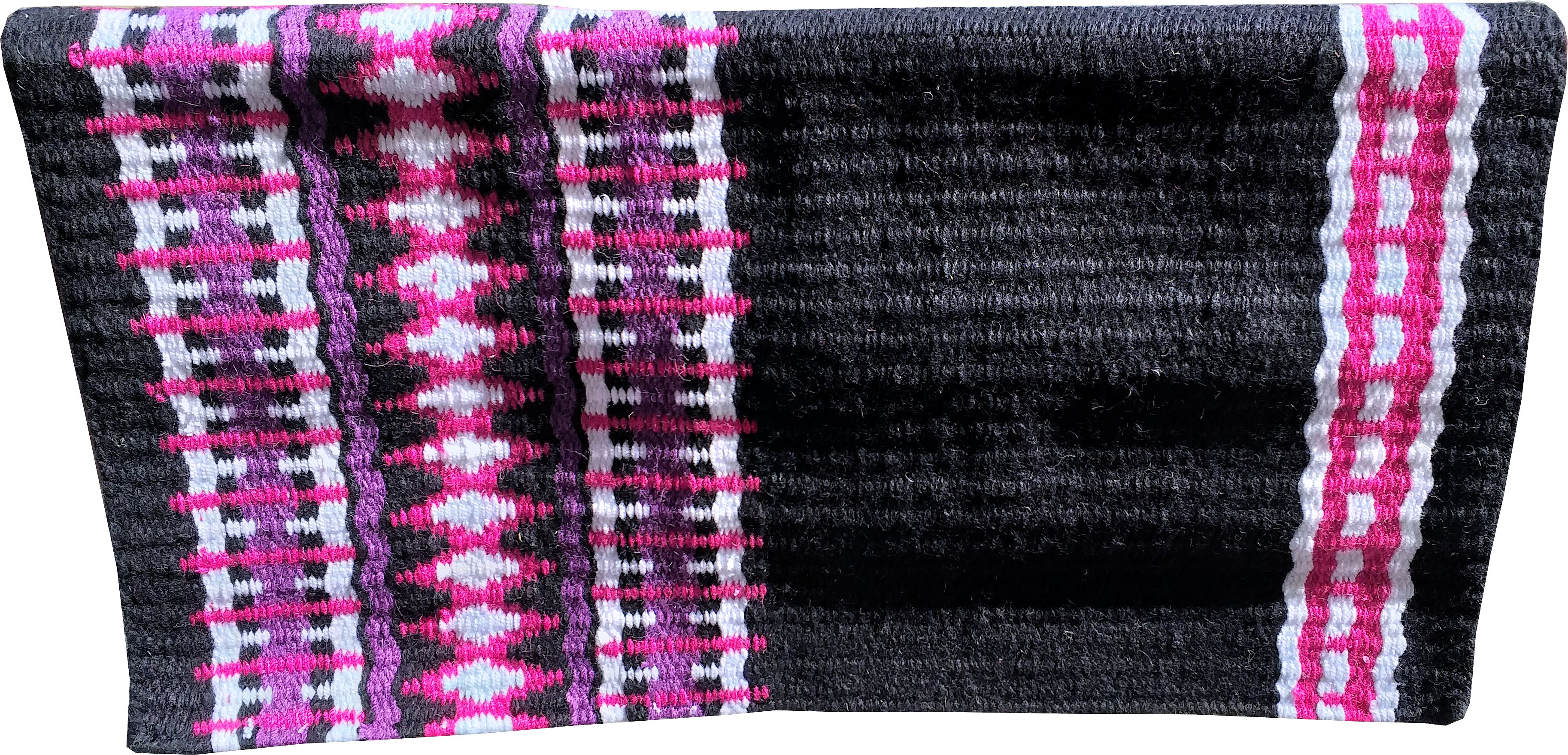 Western Blanket schwarz / pink