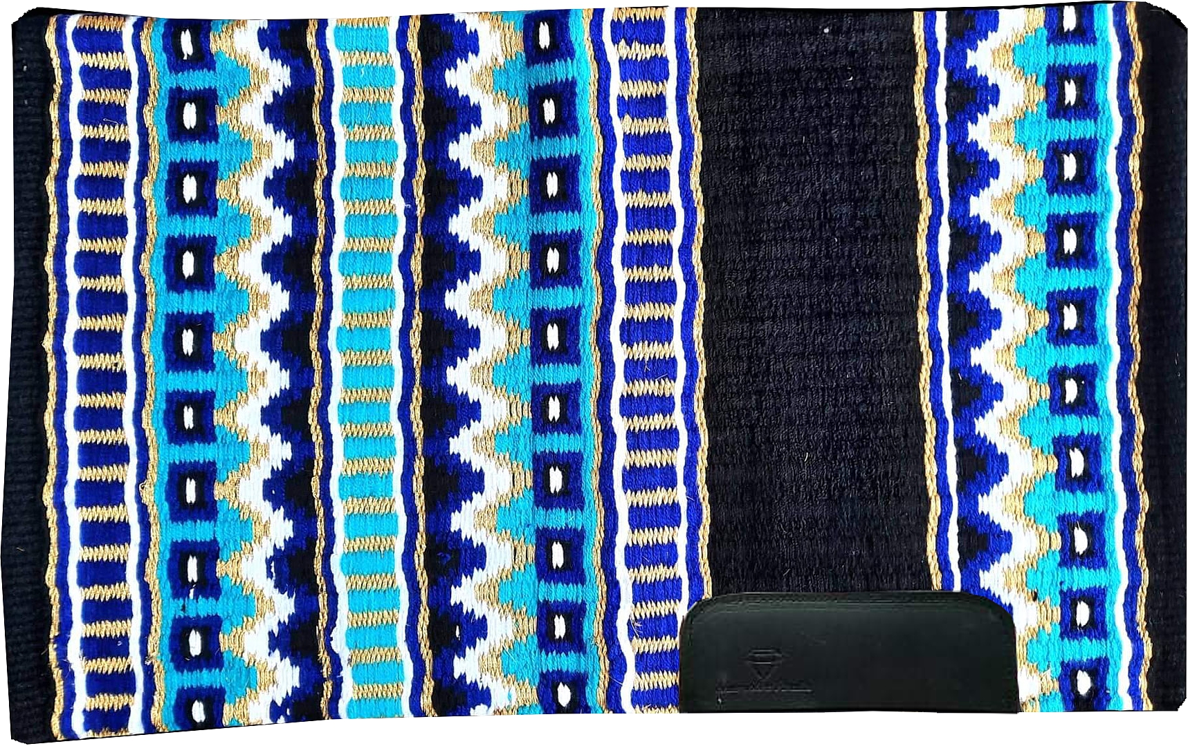 Show´n Shine Paradise Showblanket, blau/schwarz/weiss/goldglitzer, oversized Show´n Shine Paradise Showblanket, blau/schwarz/weiss/goldglitzer, oversized