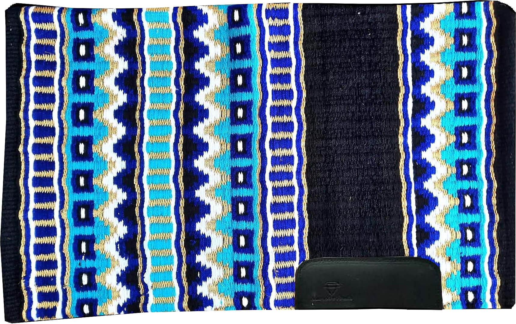 Show´n Shine Paradise Showblanket, blau/schwarz/weiss/goldglitzer, oversized