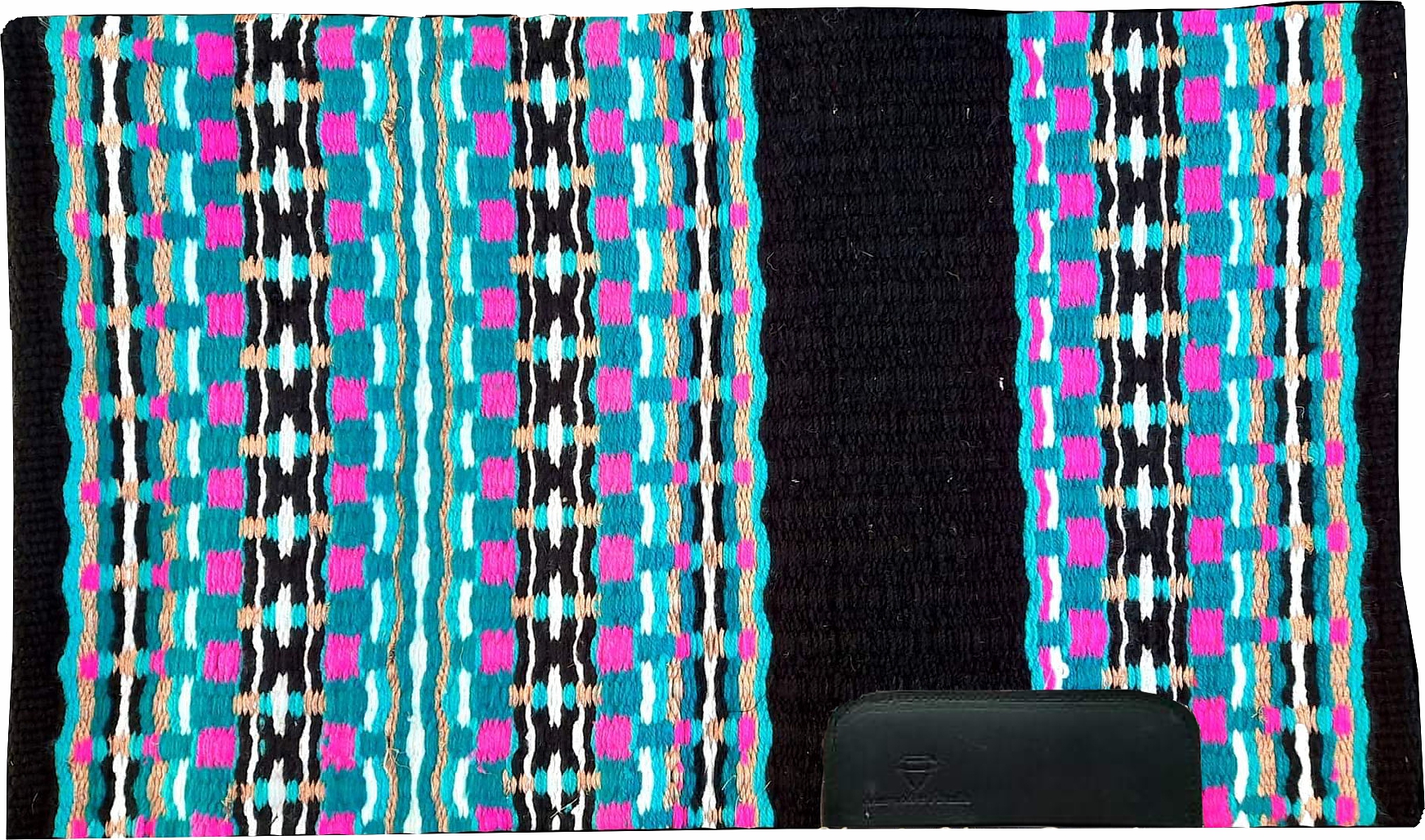 Show´n Shine Paradise Showblanket, schwarz/pink/türkis, neon, glitzer, oversized