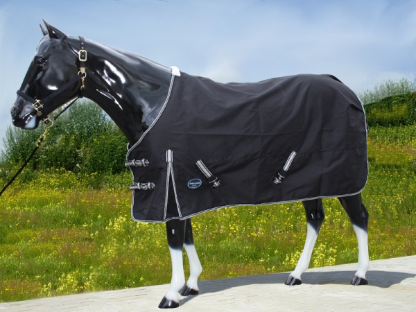 Pferde Regendecke Tough Horse 1200D, schwarz, 76 Zoll, 135cm