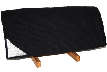 Show Blanket - schwarz - 36'' x 34'' - New Zealand Wool - mit gravierten Silberecken als SET Show Blanket - schwarz - 36'' x 34'' - New Zealand Wool - mit gravierten Silberecken als SET