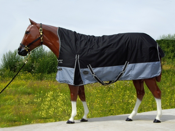 TOP SCORE Regen Winterdecke - HALF NECK - schwarz - Größe 78 Zoll - 145 cm TOP SCORE Regen Winterdecke - HALF NECK - schwarz - Größe 78 Zoll - 145 cm