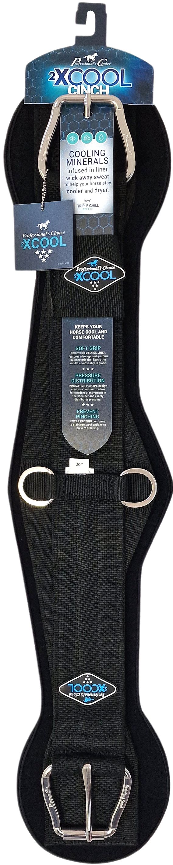 2XCOOL Westernsattelgurt schwarz - 30 Zoll - Professional's Choice 2XCOOL Westernsattelgurt schwarz - 30 Zoll - Professional's Choice