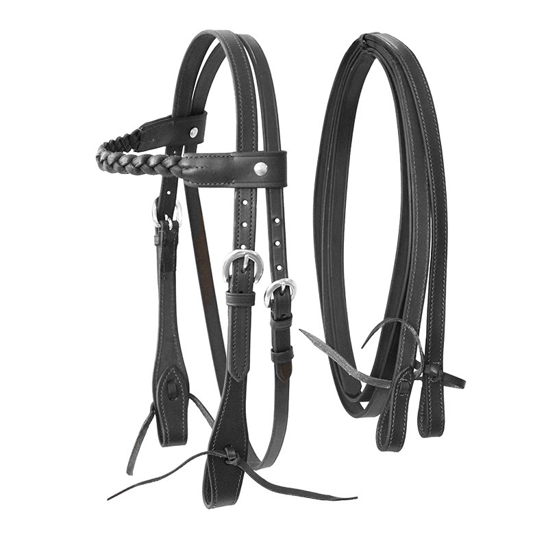 Westernzaum Tiny Lucky, Shetty - schwarz Westernzaum Tiny Lucky, Shetty - schwarz