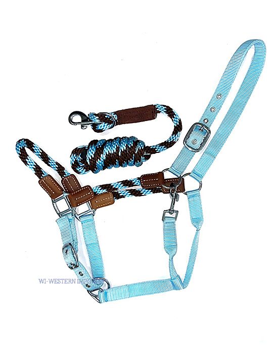 Hybrid Rope Halfter mit Führstrick - sky Hybrid Rope Halfter mit Führstrick - sky